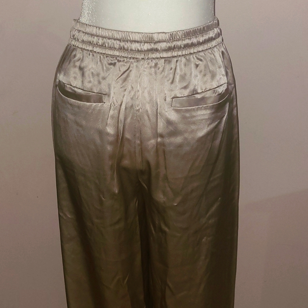 Kate Young x Splendid Silk Wide leg Pants - Picture 5 of 7